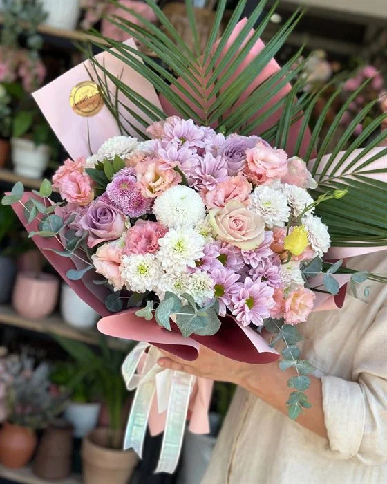 Toscana-Pembe Mix Buket
