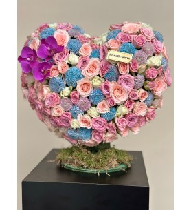 3D Heart Rose Mix